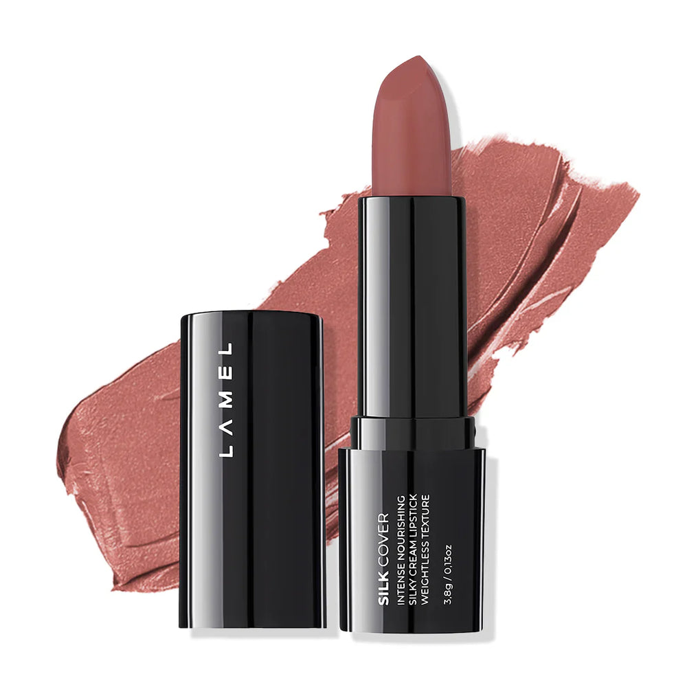 Lamel Silk Cover Silky Cream Lipstick 401 Mocha Nude  4pc Set + 1 Full Size Product Worth 25% Value Free