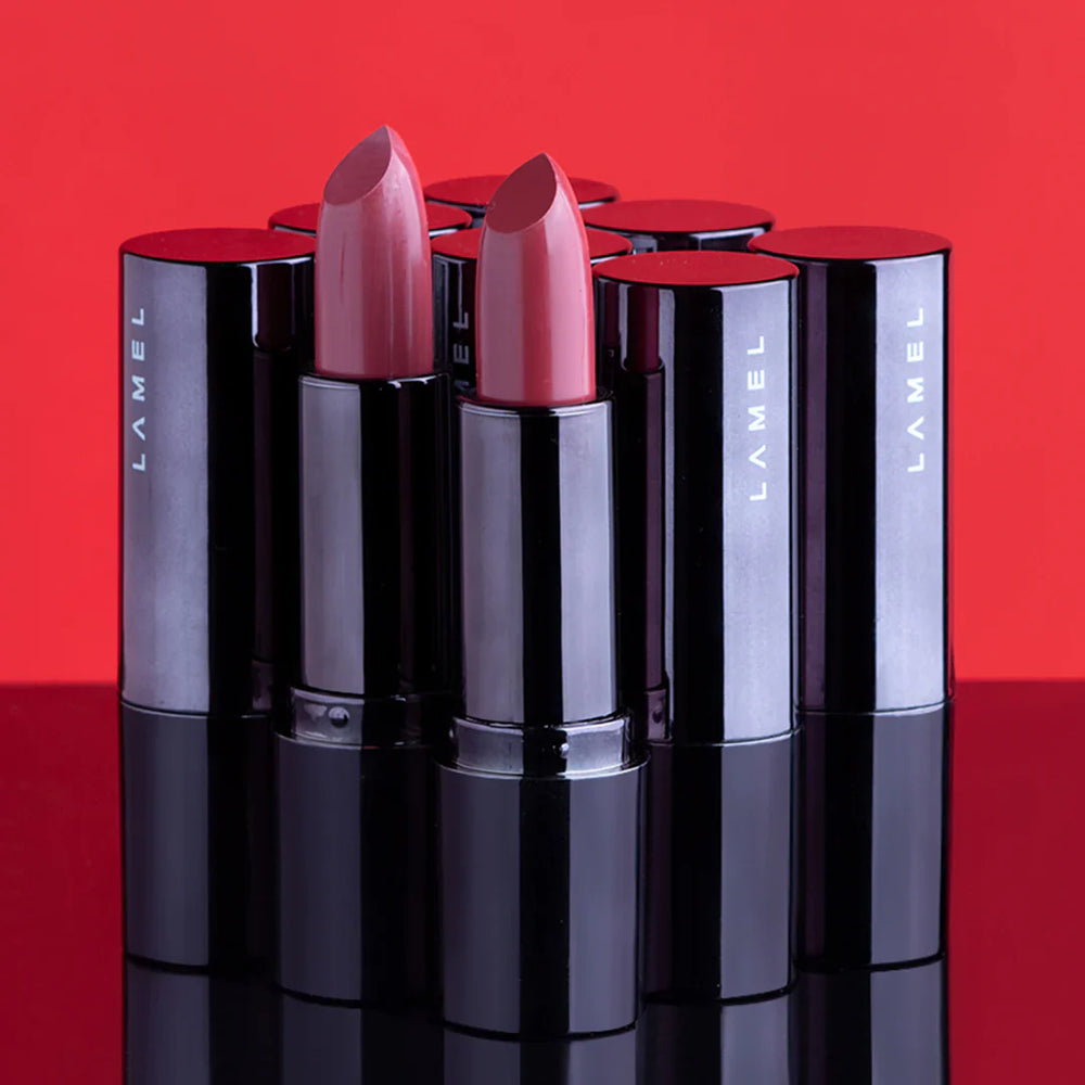 Lamel Silk Cover Silky Cream Lipstick 403 Soft Coral  4pc Set + 1 Full Size Product Worth 25% Value Free