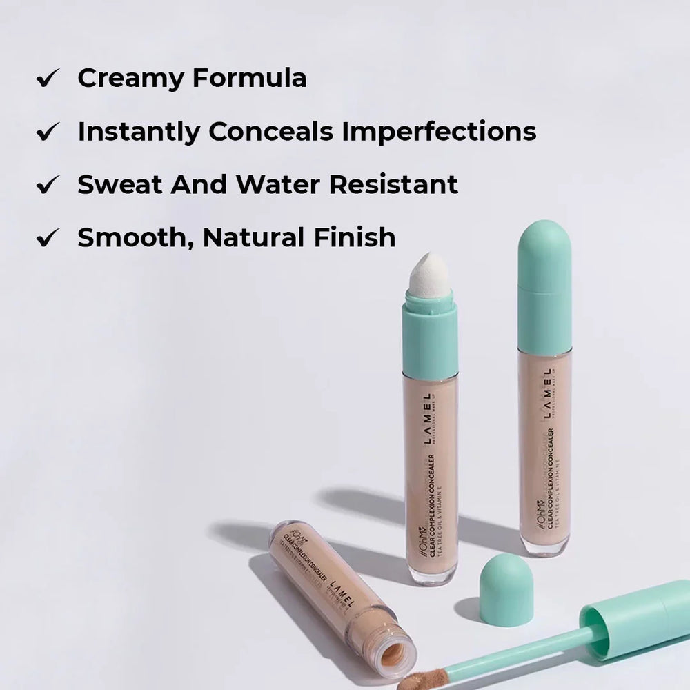 Lamel- Oh My Clear Complexion Concealer 403 Medium Beige 4pc Set + 1 Full Size Product Worth 25% Value Free