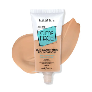 Lamel Oh My Clear Face Foundation Spf15 405 Buff Beige 4pc Set + 1 Full Size Product Worth 25% Value Free