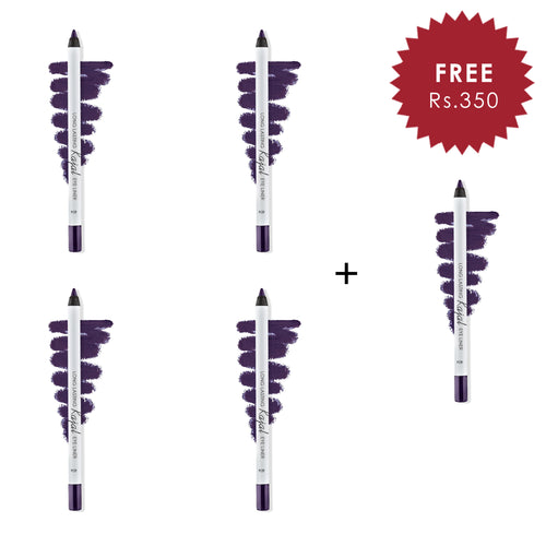 Lamel Long Lasting Kajal Eye Liner №404-Violet 4pc Set + 1 Full Size Product Worth 25% Value Free