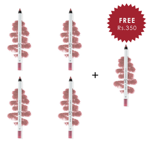 Lamel Long Lasting Gel Lip Liner №401-Nude 4pc Set + 1 Full Size Product Worth 25% Value Free