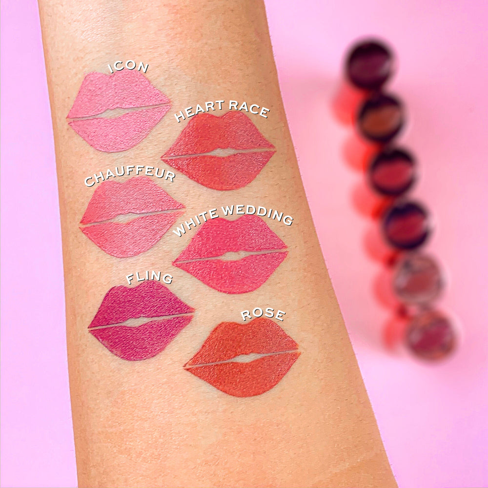 Makeup Revolution Satin Kiss Lipstick Icon Nude 4pc Set + 1 Full Size Product Worth 25% Value Free