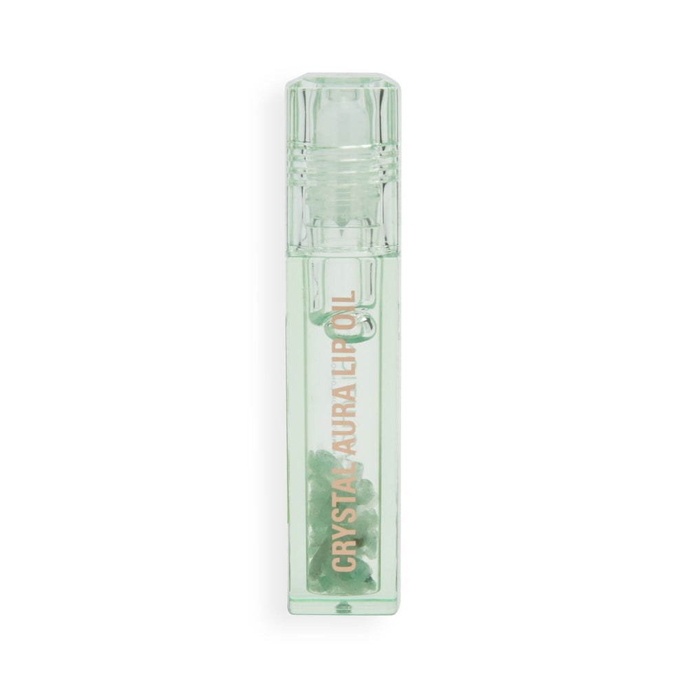 Makeup Revolution Crystal Aura Lip Oil Aventurine 4pc Set + 1 Full Size Product Worth 25% Value Free