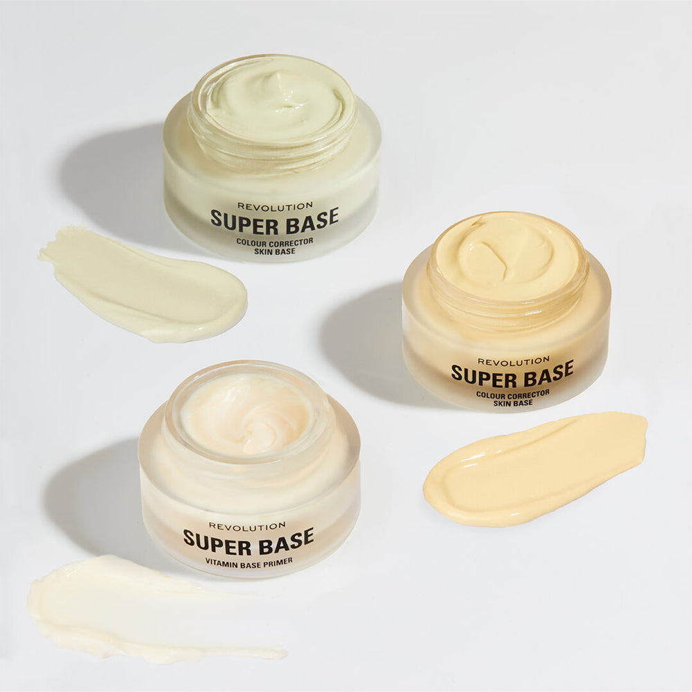 Makeup Revolution Super Base Vitamin Base Primer 4pc Set + 1 Full Size Product Worth 25% Value Free