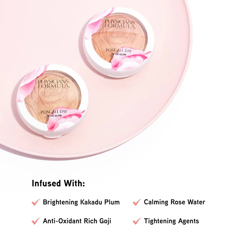 Physicians Formula Rosé All Day Petal Glow setting powder freshly picked 4pc Set + 1 Full Size Product Worth 25% Value Free