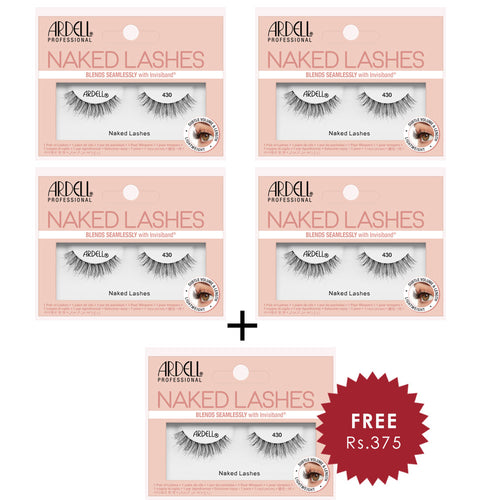 Ardell Naked Lashes 430 4pc Set + 1 Full Size Product Worth 25% Value Free