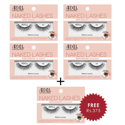 Ardell Naked Lashes 431 4pc Set + 1 Full Size Product Worth 25% Value Free