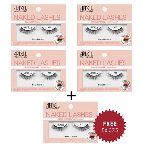 Ardell Naked Lashes 433 4pc Set + 1 Full Size Product Worth 25% Value Free