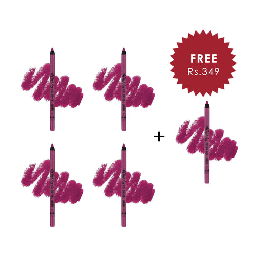 Lamel Long Lasting Oh My Color Gel Eye Liner №402-Pink 4pc Set + 1 Full Size Product Worth 25% Value Free