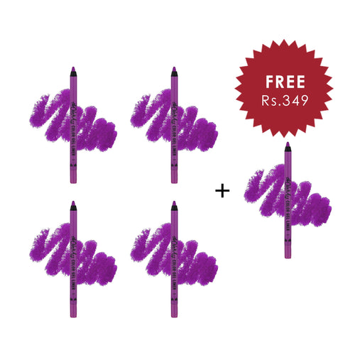 Lamel Long Lasting Oh My Color Gel Eye Liner №405-Violet 4pc Set + 1 Full Size Product Worth 25% Value Free