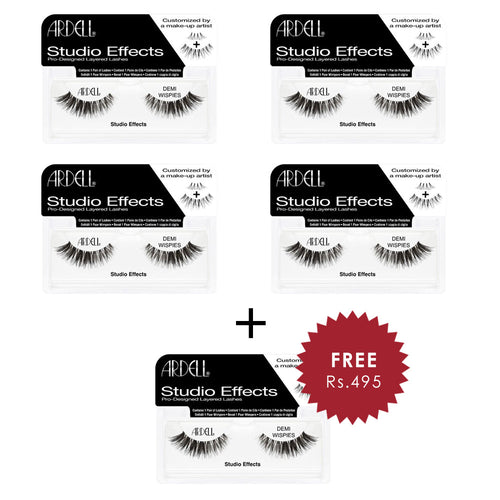 Ardell Studio Effects Demi Wispies 4pc Set + 1 Full Size Product Worth 25% Value Free