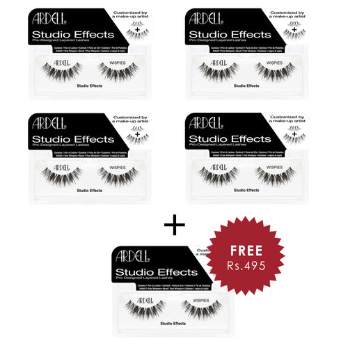 Ardell Studio Effects Wispies 4pc Set + 1 Full Size Product Worth 25% Value Free