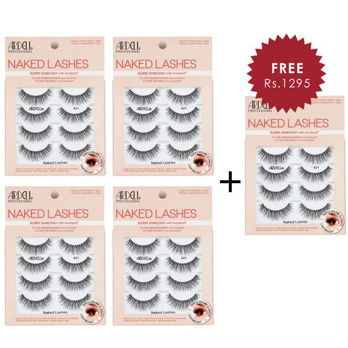 Ardell Naked Lash 421 MultiPack 4pc Set + 1 Full Size Product Worth 25% Value Free