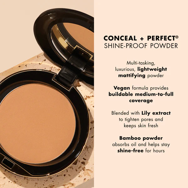 Milani Conceal + Perfect Shine-Proof Powder Beige 4pc Set + 1 Full Size Product Worth 25% Value Free