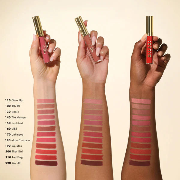 Milani Stay Put Liquid Lip Longwear Lipstick Main Character 4pc Set + 1 Full Size Product Worth 25% Value Free