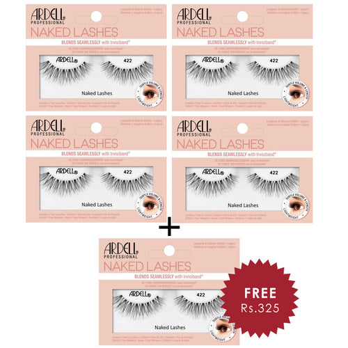 Ardell Naked Lash 422 1 Pair 4pc Set + 1 Full Size Product Worth 25% Value Free