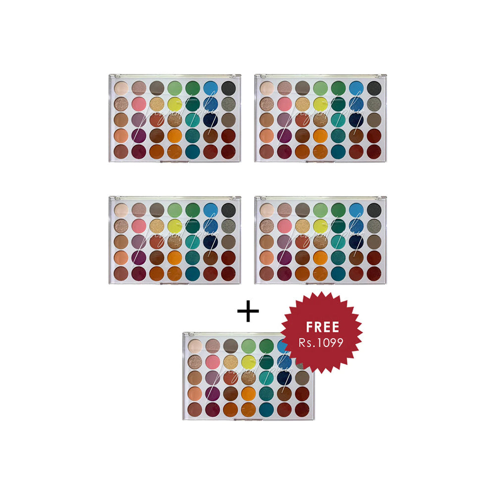 Pigment Play Playground Hero 35 Pan Shadow Palette – Arcoiris 4pc Set + 1 Full Size Product Worth 25% Value Free