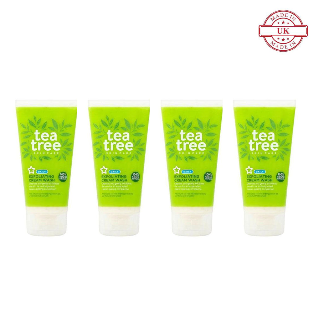 Superdrug Tea Tree Exfoliating Cream Wash 150ml 4Pcs Set