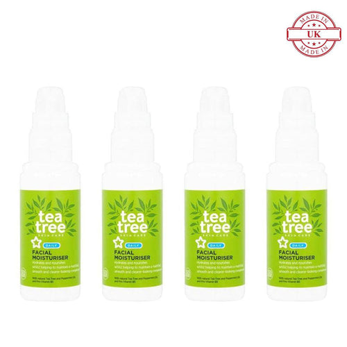 Superdrug Tea Tree Skincare Daily Facial Moisturiser 50ml 4Pcs Set