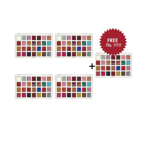 Pigment Play Max Effects Glitter Palette - One Love 4pc Set + 1 Full Size Product Worth 25% Value Free