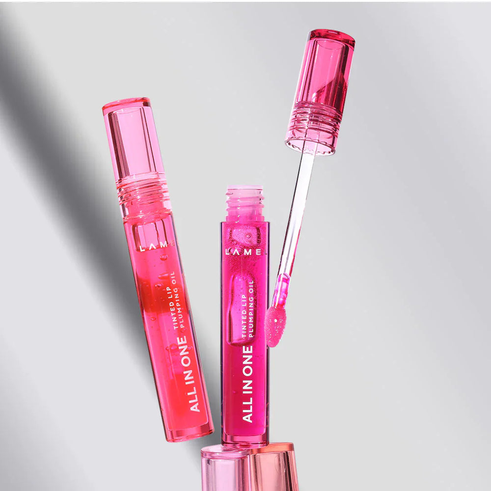 LAMEL All in One Lip Tinted Plumping Oil №403 4pc Set + 1 Full Size Product Worth 25% Value Free