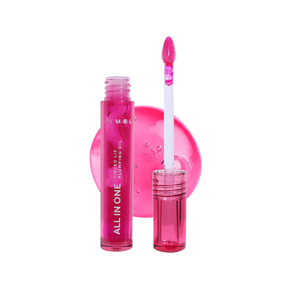 LAMEL All in One Lip Tinted Plumping Oil №404 4pc Set + 1 Full Size Product Worth 25% Value Free