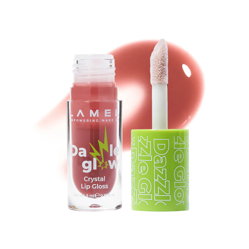 Lamel Crystal Lip Gloss Dazzle Glow 403-Fancy 4pc Set + 1 Full Size Product Worth 25% Value Free