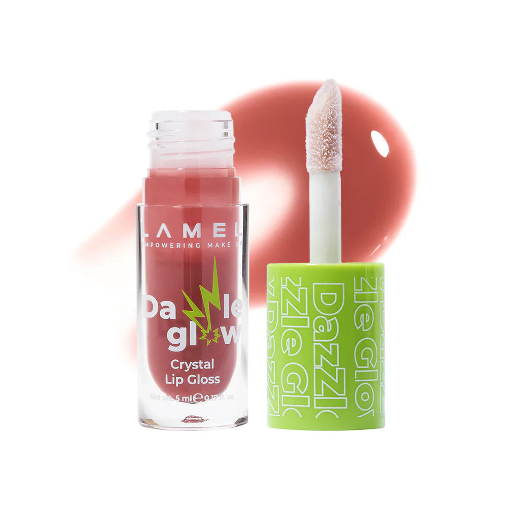 Lamel Crystal Lip Gloss Dazzle Glow 403-Fancy 4pc Set + 1 Full Size Product Worth 25% Value Free