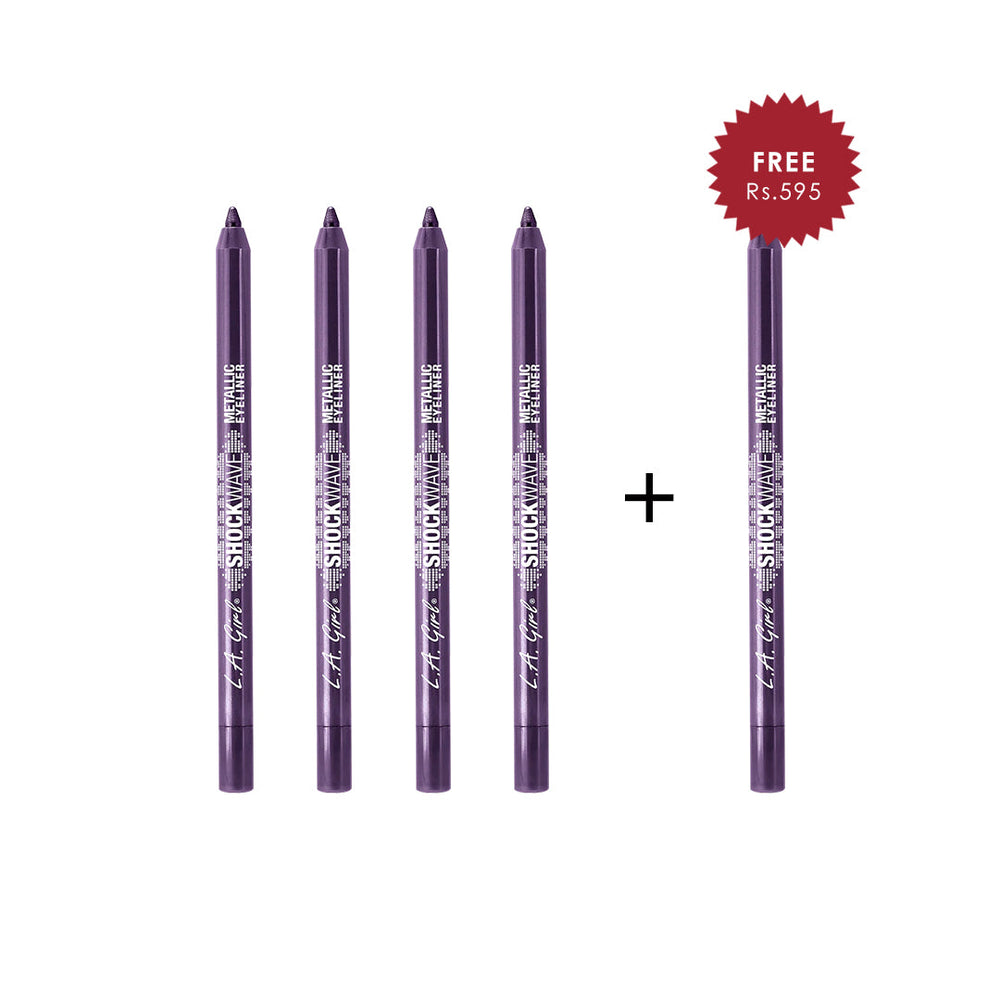 Shockwave Metallic Eye Liner - Sequins 4pc Set + 1 Full Size Product Worth 25% Value Free