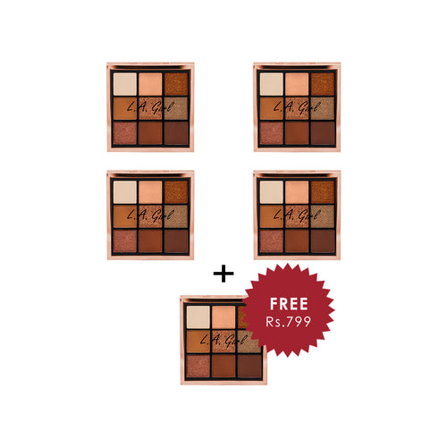 L.A.Girl Keep It Playful 9 Color Eye Palette-Foreplay 4pc Set + 1 Full Size Product Worth 25% Value Free