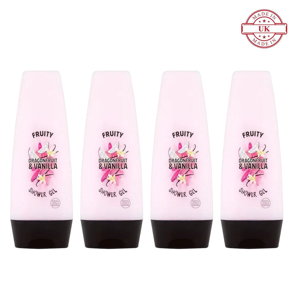 Superdrug Fruity Dragonfruit and Vanilla Shower Gel 4Pcs Set