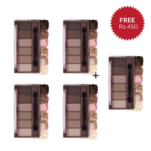 Lamel The Natural Dream Eyeshadow Palette №403-Smoky Nude 4pc Set + 1 Full Size Product Worth 25% Value Free