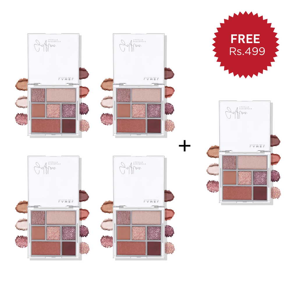 Lamel Selflove Eyeshadow Palette №401 4pc Set + 1 Full Size Product Worth 25% Value Free