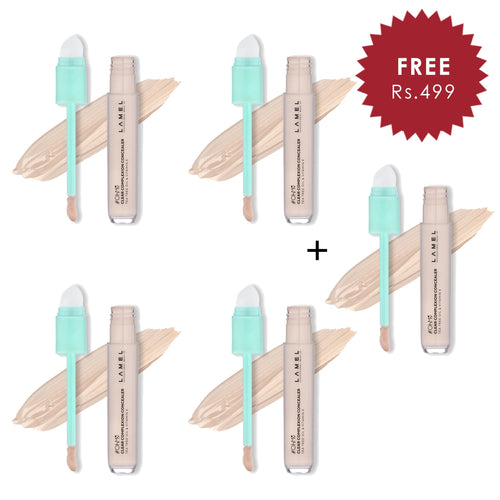 Lamel Oh My Clear Face Concealer №401-Soft Beige 4pc Set + 1 Full Size Product Worth 25% Value Free