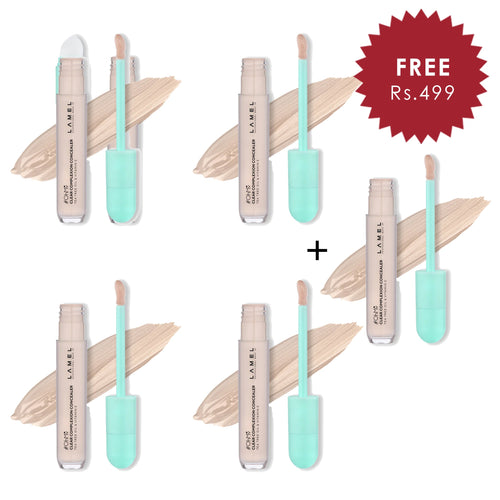 Lamel Oh My Clear Face Concealer №402-Deep Beige 4pc Set + 1 Full Size Product Worth 25% Value Free