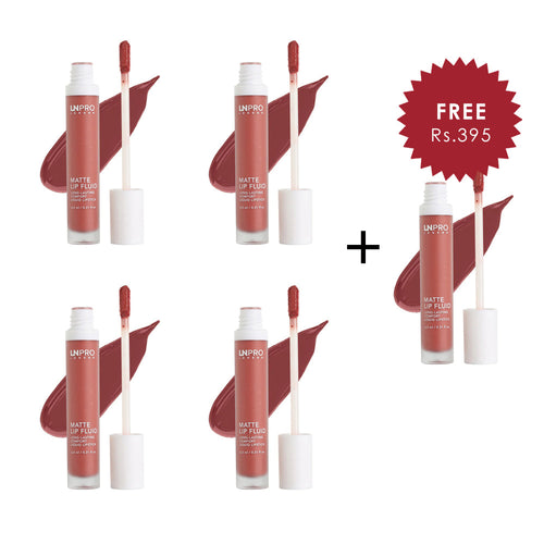 LN PRO Matte Lip Fluid Lilac-Creme-101 4pc Set + 1 Full Size Product Worth 25% Value Free