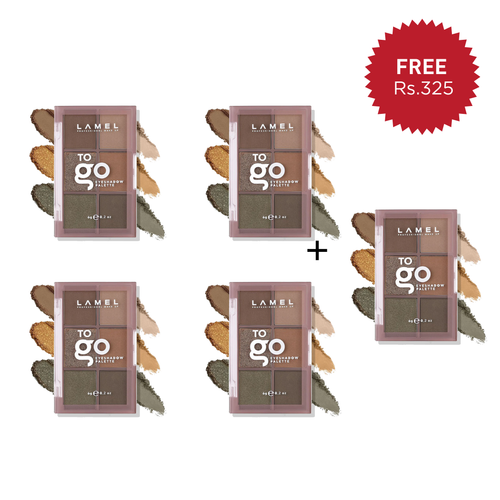 Lamel To Go Eyeshadow Palette №403 Cold Brown 4pc Set + 1 Full Size Product Worth 25% Value Free