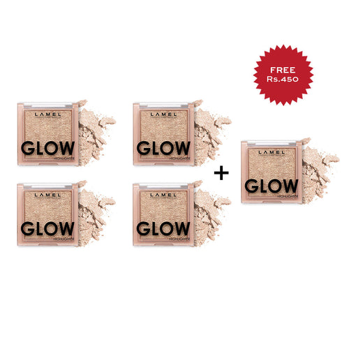 Lamel Glow Highlighter №402-Sun 4pc Set + 1 Full Size Product Worth 25% Value Free