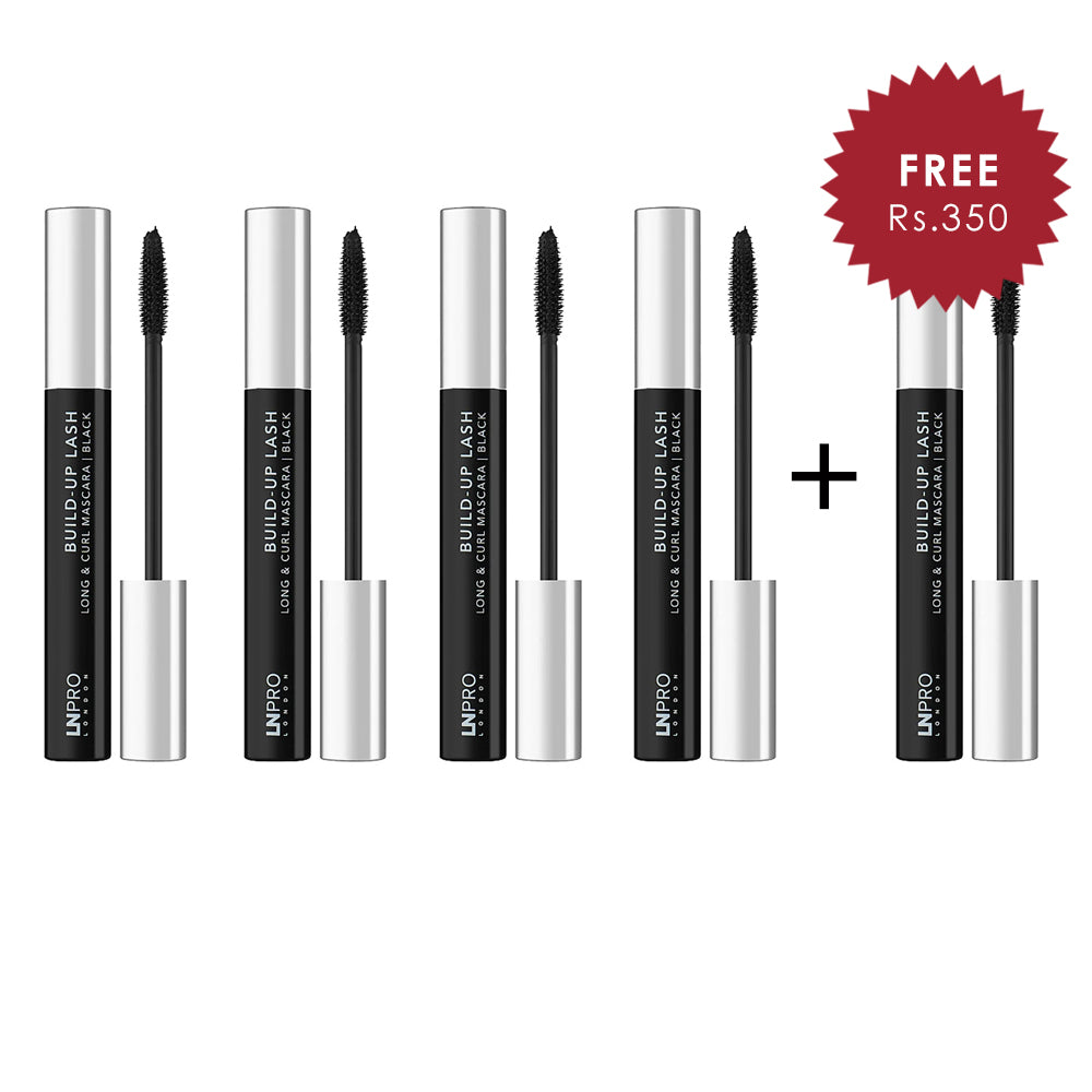 LN Pro Build-Up Lash Mascara 4pc Set + 1 Full Size Product Worth 25% Value Free