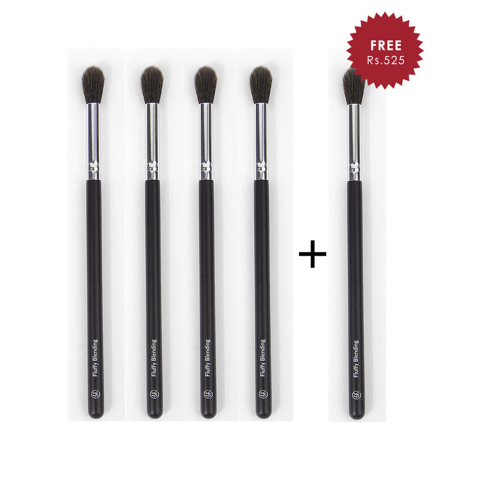 bh Fluffy Blending Brush 4pc Set + 1 Full Size Product Worth 25% Value Free