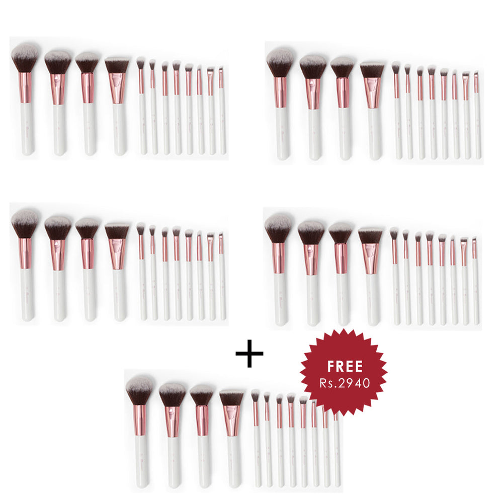 bh Crystal Quartz â€“12 Piece Brush Set 4pc Set + 1 Full Size Product Worth 25% Value Free