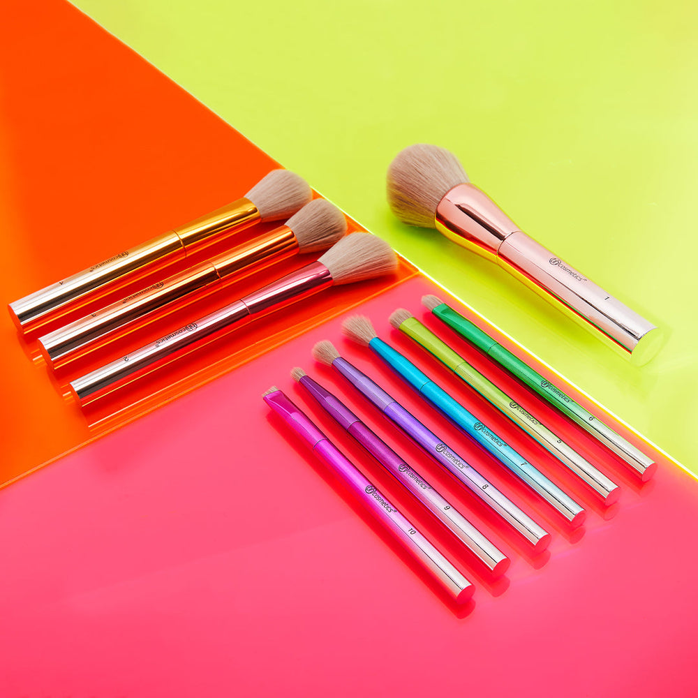 bh Take Me Back to Brazil - 10 Piece Brush Set 4pc Set + 1 Full Size Product Worth 25% Value Free