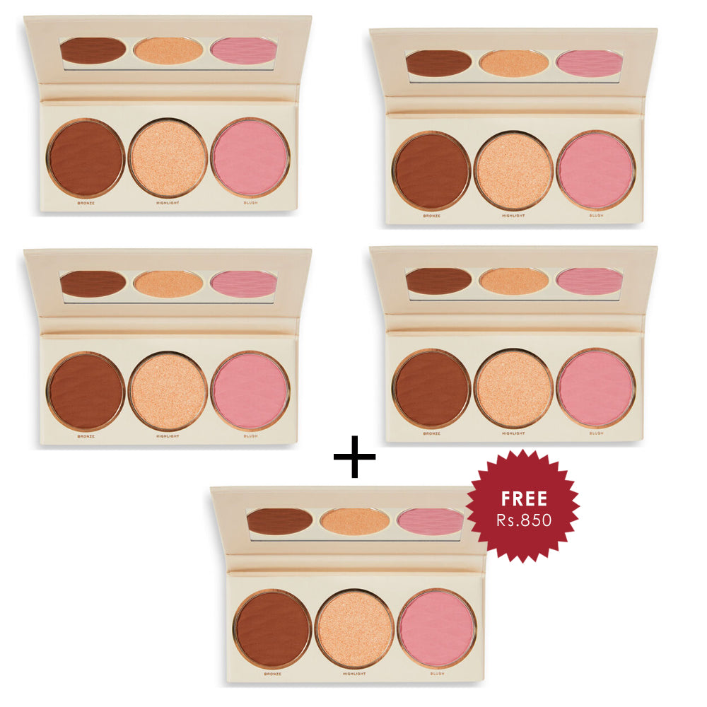 Revolution Pro Glam Mood Face Palette Medium 4pc Set + 1 Full Size Product Worth 25% Value Free