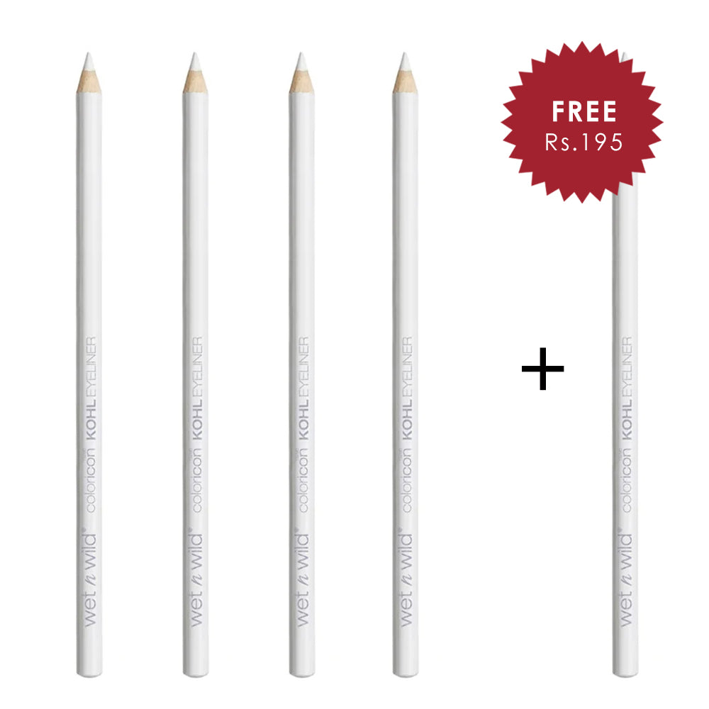 Wet N Wild Color Icon Kohl Liner Pencil - You'Re Always White 4pc Set + 1 Full Size Product Worth 25% Value Free