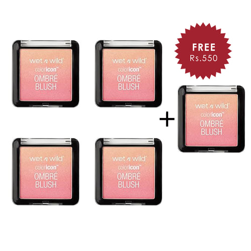 wet n wild Color Icon Ombre Blush - The Princess Daiquirie  4pc Set + 1 Full Size Product Worth 25% Value Free