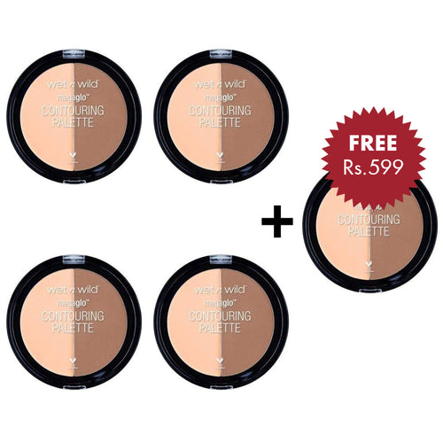 Wet n Wild MegaGlo Contouring Palette - Dulce De Leche 4pc Set + 1 Full Size Product Worth 25% Value Free