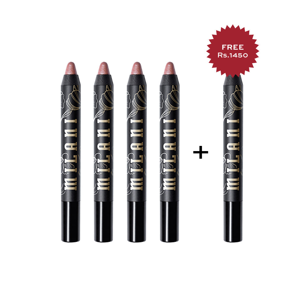 Milani Gilded Flora Eyeshadow Sticks 170 Rosewood 4pc Set + 1 Full Size Product Worth 25% Value Free