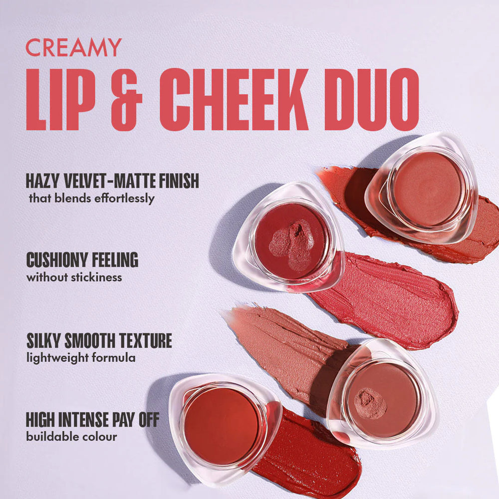 Focallure Creamy Lip & Cheek Duo-D08 4pc Set + 1 Full Size Product Worth 25% Value Free