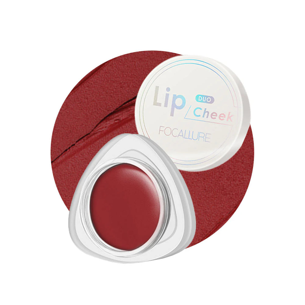 Focallure Creamy Lip & Cheek Duo-D12 4pc Set + 1 Full Size Product Worth 25% Value Free